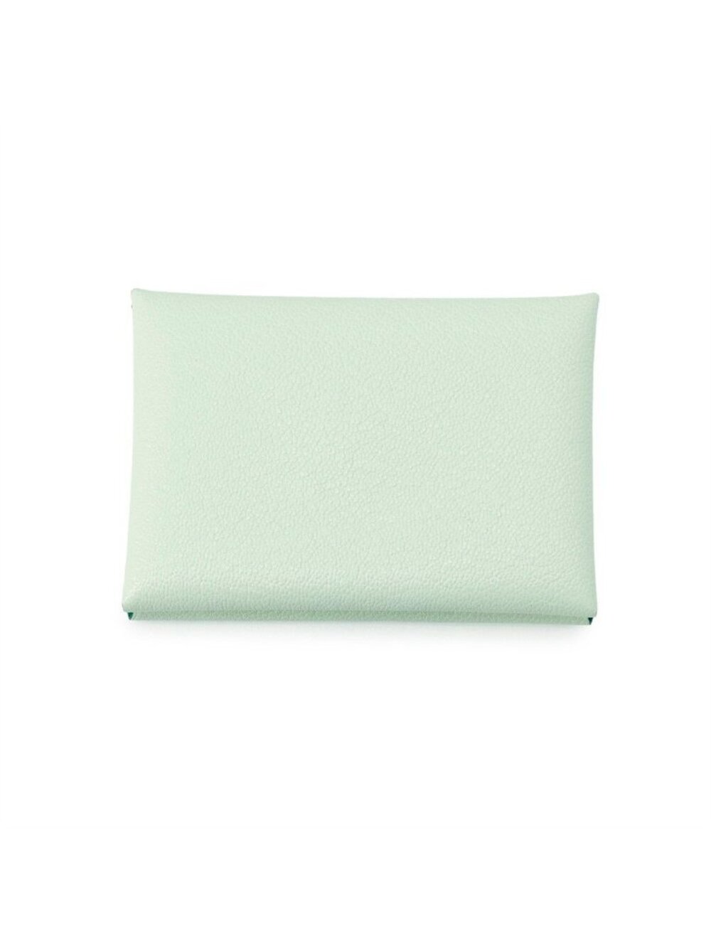 Hermes Coin Purse Calvi Duo Verso Vert Fizz Mint Silver Chevre Mysore - Picture 3 of 10